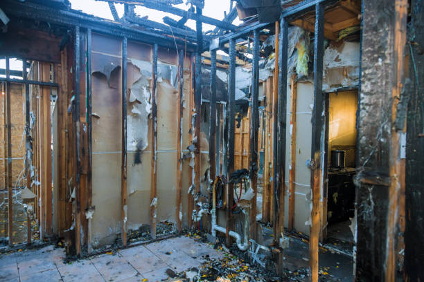 Professional Fire Damage Restoration technician working in Bryson City, NC